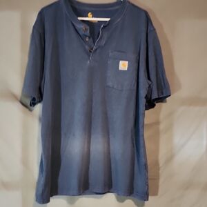 Carhartt Men's Navy Short Sleeve Henley